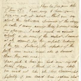 Letter from Octavius Hadfield to his brother Charles, August 1868