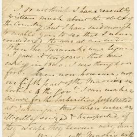 Letter from Octavius Hadfield to an unknown recipient