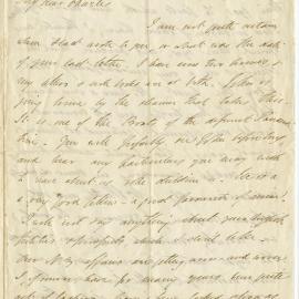 Letter from Octavius Hadfield to his brother Charles, March 1869