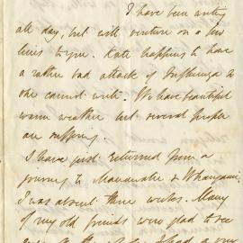 Letter from Octavius Hadfield to his sister Octavia, November 1869
