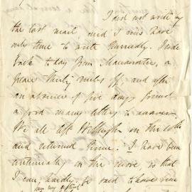 Letter from Octavius Hadfield to his sister Amelia, January 1870