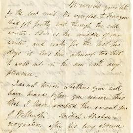 Letter from Octavius Hadfield to his sister Amelia, June 1870