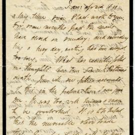 Letter from Octavius Hadfield to his brother Charles, November 1871
