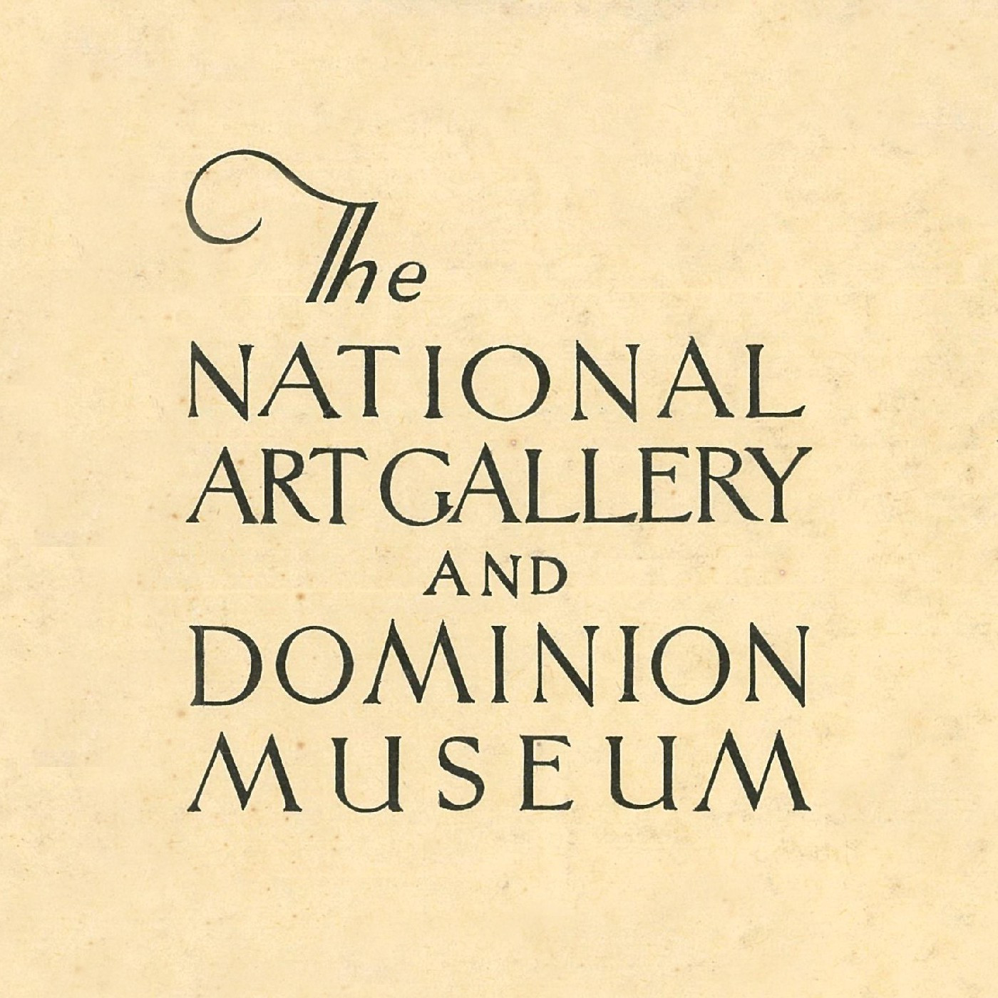 The National Art Gallery and Dominion Museum