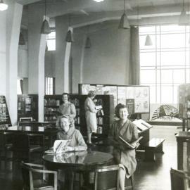 Art display on the mezzanine level 