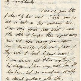 Letter from Octavius Hadfield to his brother Charles, July 1872