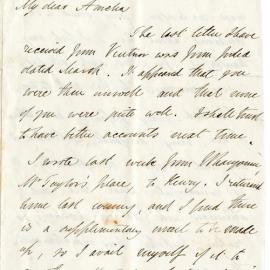 Letter from Octavius Hadfield to his sister Amelia, June 1873