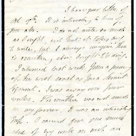 Letter from Octavius Hadfield to his brother Charles, December 1875