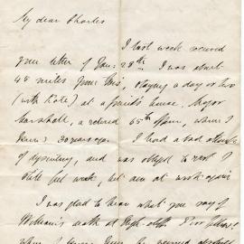 Letter from Octavius Hadfield to his brother Charles, March 1879