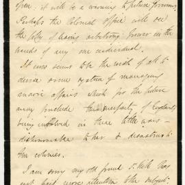 Letter fragment from Octavius Hadfield to his brother Charles