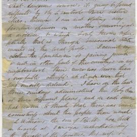 Letter fragment from Octavius Hadfield to his brother Charles