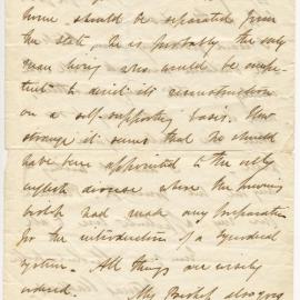 Letter fragment from Octavius Hadfield to an unknown recipient