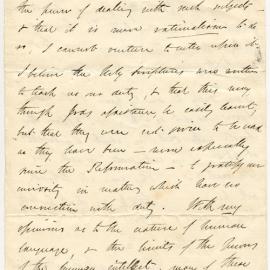 Letter fragment from Octavius Hadfield to his brother Charles