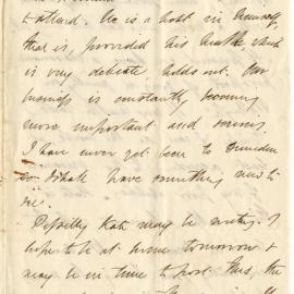 Letter fragment from Octavius Hadfield to an unknown recipient