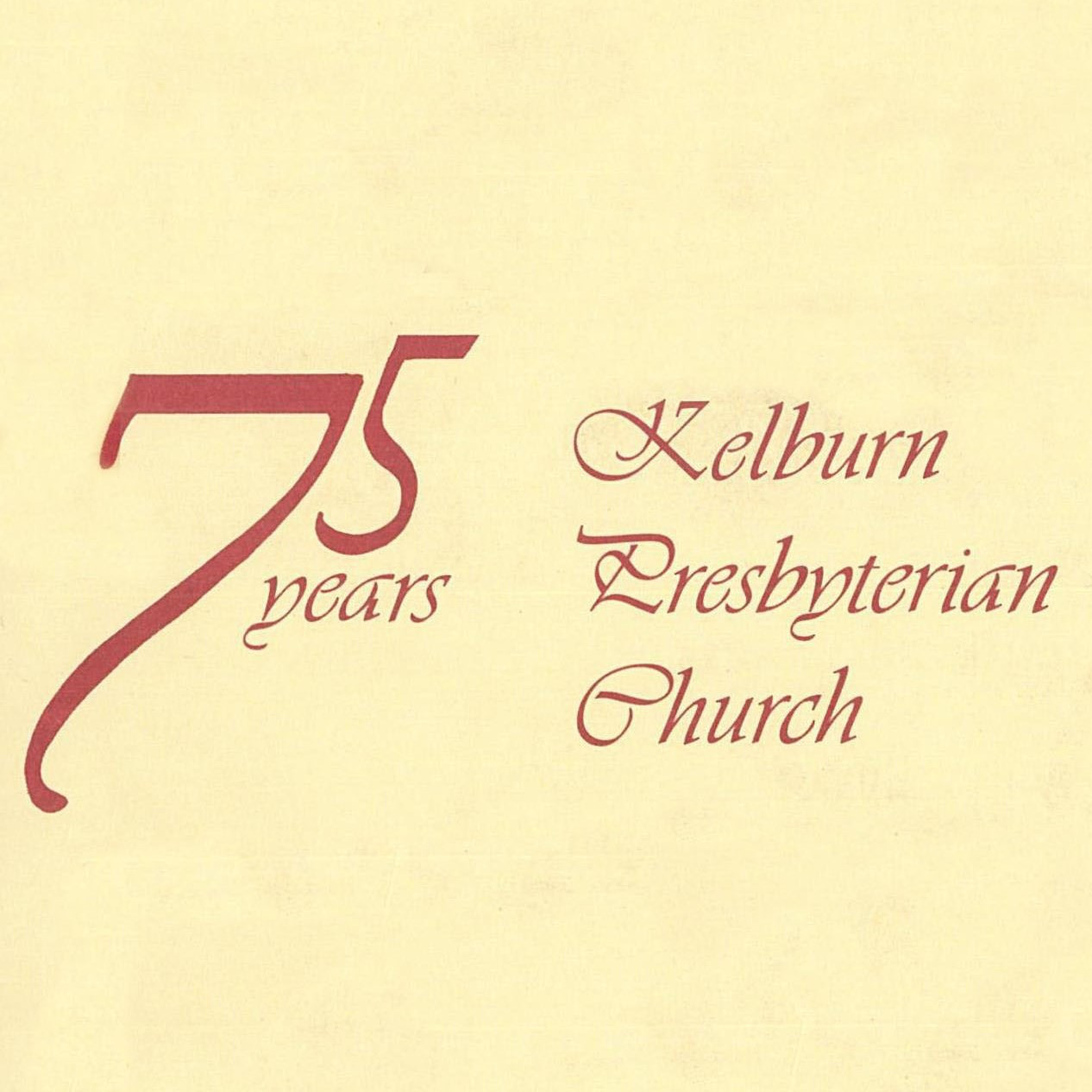 Kelburn Presbyterian Church, 1909-1983 : 75th jubilee