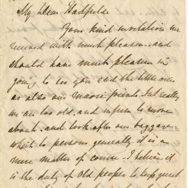 Letter from Henry Williams to Octavius Hadfield, February 1865