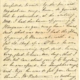 Letter from Catherine Hadfield to her sister Lydia (Jane), October 1851