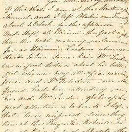 Letter from Catherine Hadfield to her parents, Marianne and Henry Williams, November 1851