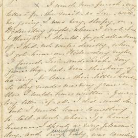 Letter from Catherine Hadfield to her mother, Marianne Williams, November 1851