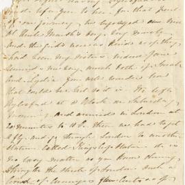 Letter from Catherine Hadfield to her parents, Marianne and Henry Williams, September 1858