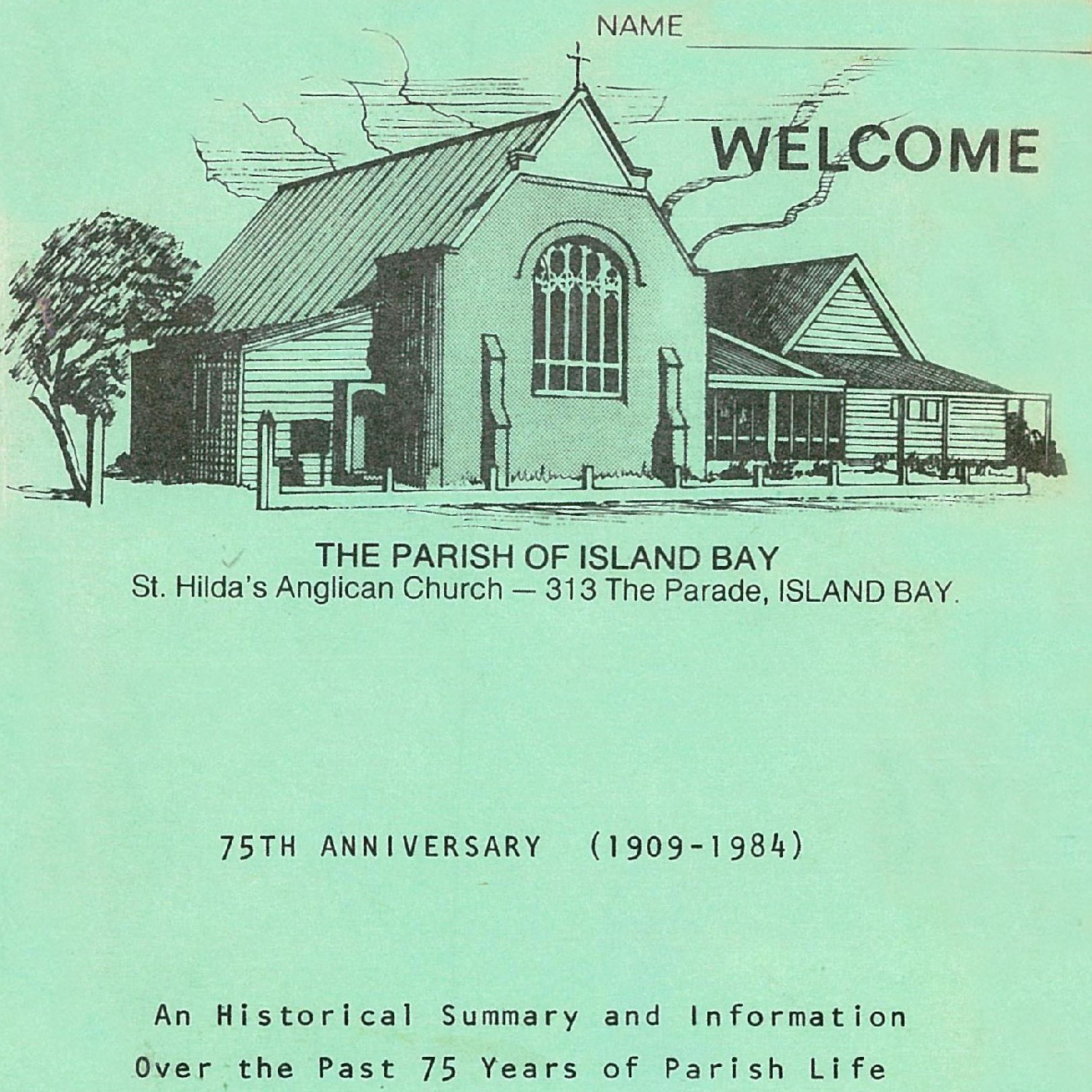 The Parish of Island Bay : St Hilda's Anglican Church 75th Anniversary (1909 - 1984)