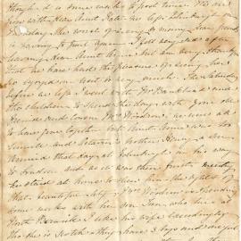 Letter from Catherine Hadfield to her parents, Marianne and Henry Williams, September 1858