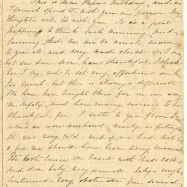 Letter from Catherine Hadfield to her parents, Marianne and Henry Williams, February 1859