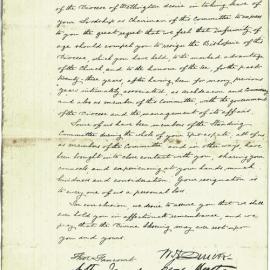 Address from the Committee of the Diocese of Wellington on the occasion of Octavius Hadfield's retirement