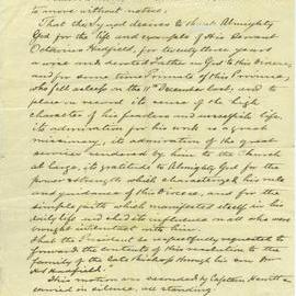 Resolution passed by the Diocese Synod of Wellington following the death of Octavius Hadfield