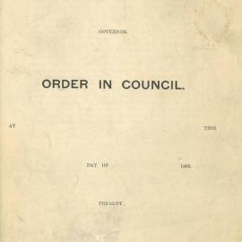 Wellington City Electric Tramway : Order in Council