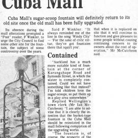 Scoop fountain coming back to Cuba Mall