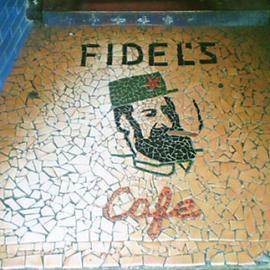 The mosaic tiled shop entrances of Cuba Street