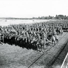 Mounted Riflemen on parade