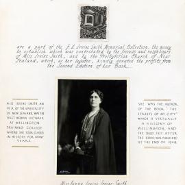Fanny Irvine-Smith memorial scroll