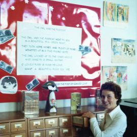 Librarian with the card catalogue 