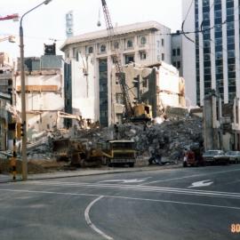 Featherston Street buildings being demolished