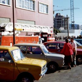 Cars parked off Wakefield Street, 1980