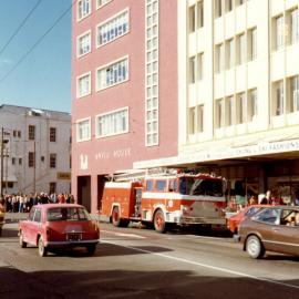 Fire engine on Wakefield Street
