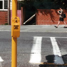 Pedestrian crossing at intersection of Murphy and Pipitea Sts