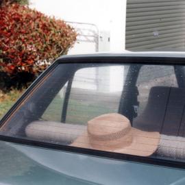 Hat on a back seat