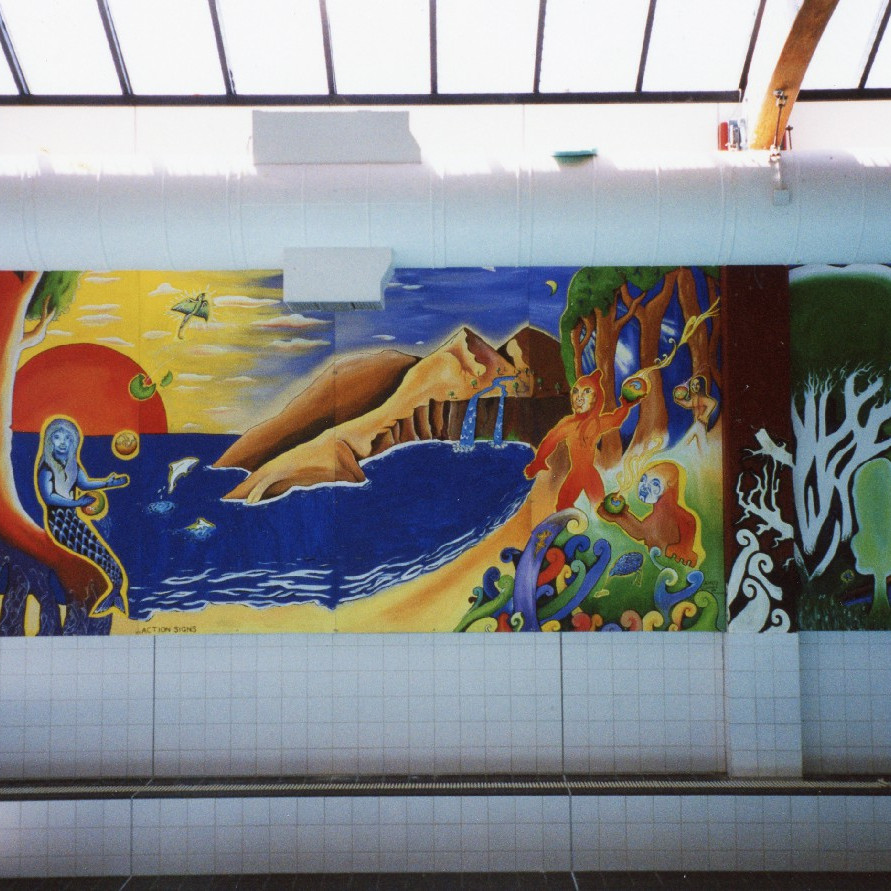 Kilbirnie Aquatic Centre Mural, Amos Jordan