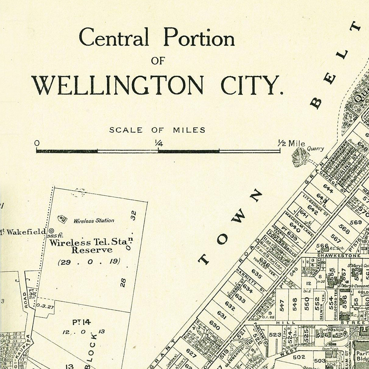 Central Portion of Wellington City