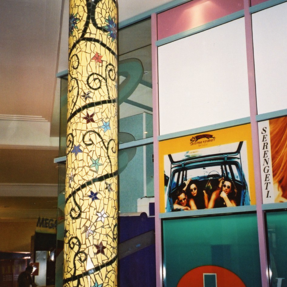Mosaic Tile pillars, Clare Christian 