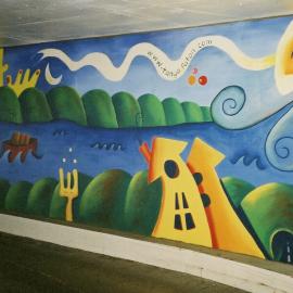 Lombard carpark mural, Tanya Paton