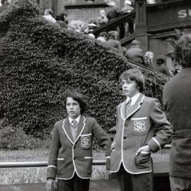 St Patrick's College students attending the funeral of Cardinal McKeefry