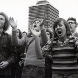 Sunday Christian outdoor service 