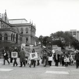 Kindergarten teacher protest march