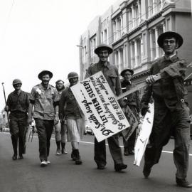 Pre-rugby game parade