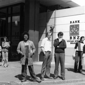 Spectators of a protest march