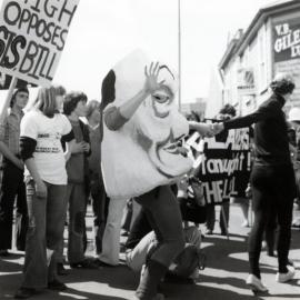 Protest on Taranaki Street